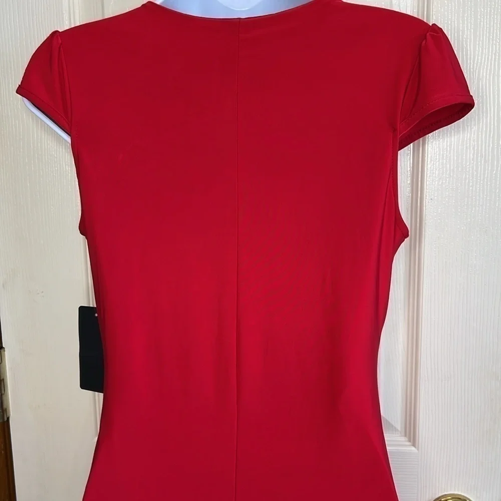 Caution to the Wind and red stretch cap sleeve dress - Picture 6 of 12